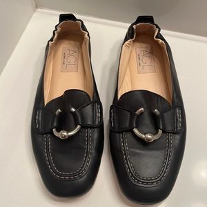 AGL Italian shoes Navy with Silver accent size 38 which is an 8 in US